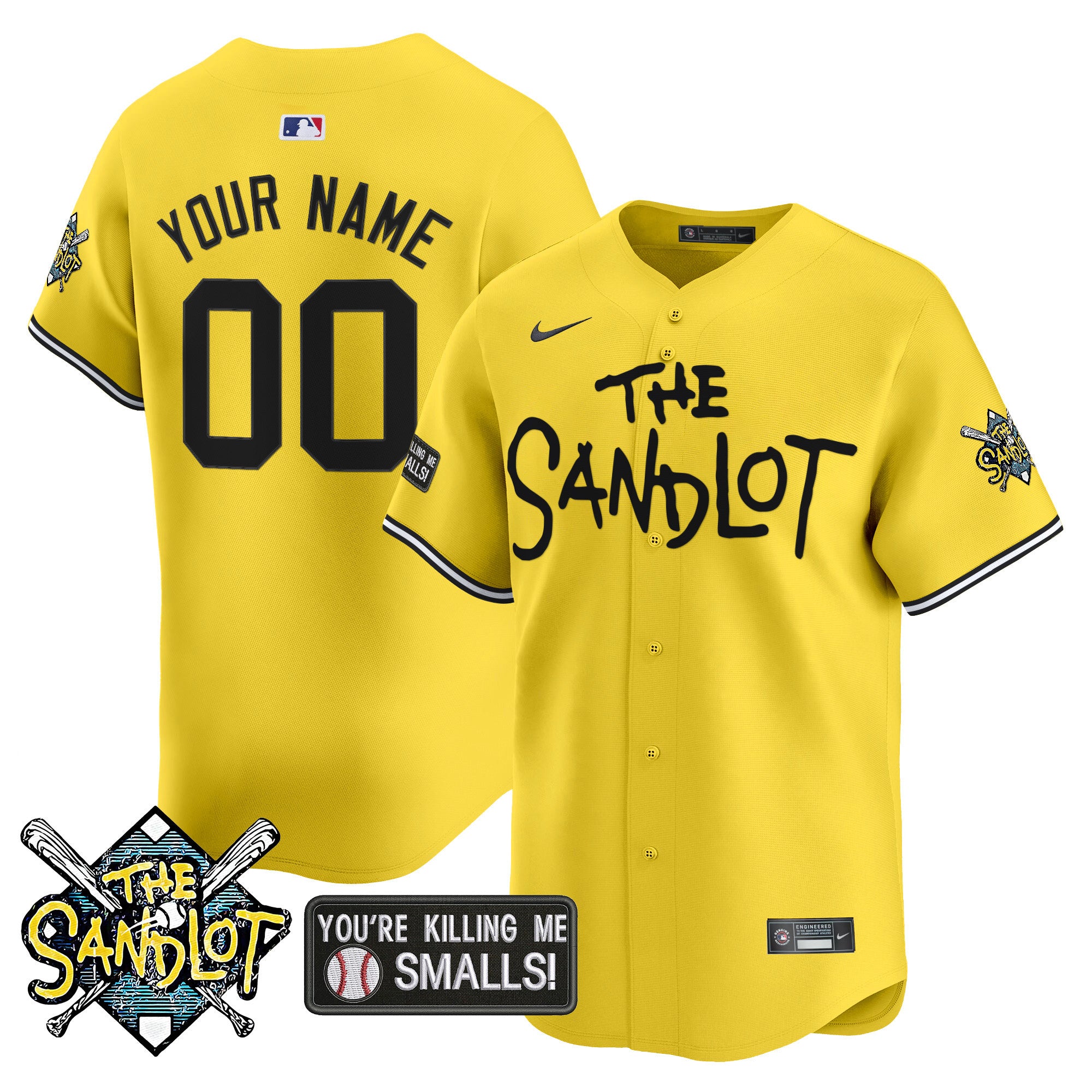 The Sandlot Vapor Premier Limited Custom Jersey - All Stitched - Men, Yellow