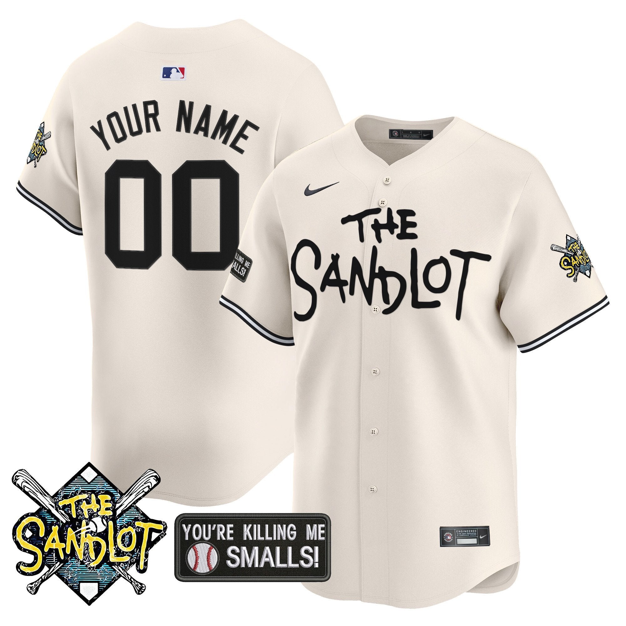 The Sandlot Vapor Premier Limited Custom Jersey - All Stitched - Men, Cream