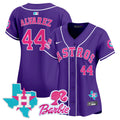 Women's Astros Barbie Patch Vapor Premier Limited Jersey - All Stitched - Purple, Yordan Álvarez
