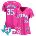 Women's Astros Barbie Patch Vapor Premier Limited Jersey - All Stitched - Pink, Justin Verlander