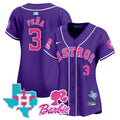 Women's Astros Barbie Patch Vapor Premier Limited Jersey - All Stitched - Purple, Jeremy Pena