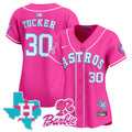 Women's Astros Barbie Patch Vapor Premier Limited Jersey - All Stitched - Pink, Kyle Tucker