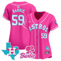 Women's Astros Barbie Patch Vapor Premier Limited Jersey - All Stitched - Pink, Barbie