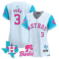 Women's Astros Barbie Patch Vapor Premier Limited Jersey - All Stitched - Pinstripe, Jeremy Pena