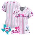 Women's Astros Barbie Patch Vapor Premier Limited Jersey - All Stitched - Pink Stripe, Team