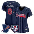 Women's Atlanta Braves 2024 Spring Training & Georgia Patch Vapor Premier Limited Jersey - All Stitched - Navy, Eddie Rosario