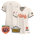 Women's Atlanta Braves Atliens & Peach Vapor Premier Limited Jersey - All Stitched - Cream, Team