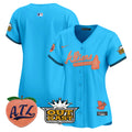 Women's Atlanta Braves Atliens & Peach Vapor Premier Limited Jersey - All Stitched - Light Blue, Team