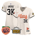 Women's Atlanta Braves Atliens & Peach Vapor Premier Limited Jersey - All Stitched - Cream, André