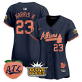 Women's Atlanta Braves Atliens & Peach Vapor Premier Limited Jersey - All Stitched - Atliens, Michael Harris II