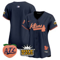 Women's Atlanta Braves Atliens & Peach Vapor Premier Limited Jersey - All Stitched - Atliens, Team