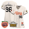 Women's Atlanta Braves Atliens & Peach Vapor Premier Limited Jersey - All Stitched - Cream, Outkast