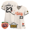 Women's Atlanta Braves Atliens & Peach Vapor Premier Limited Jersey - All Stitched - Cream, Michael Harris II