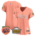 Women's Atlanta Braves Atliens & Peach Vapor Premier Limited Jersey - All Stitched - Peach, Team