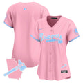 Women's Atlanta Braves Bubblegum Pink Vapor Premier Limited Jersey - All Stitched - Pink, Team