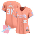 Women's Atlanta Braves Bubblegum Pink Vapor Premier Limited Jersey - All Stitched - Peach, André