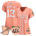 Women's Atlanta Braves Peach Vapor Premier Limited Jersey - All Stitched - Peach, Ronald Acuna Jr.