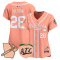Women's Atlanta Braves Peach Vapor Premier Limited Jersey - All Stitched - Peach, Matt Olson