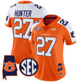 Women's Auburn Tigers 2024 Alabama Patch Vapor Limited Jersey - All Stitched - Orange Alternate, Jarquez Hunter