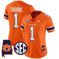 Women's Auburn Tigers 2024 Alabama Patch Vapor Limited Jersey - All Stitched - Orange, Payton Thorne