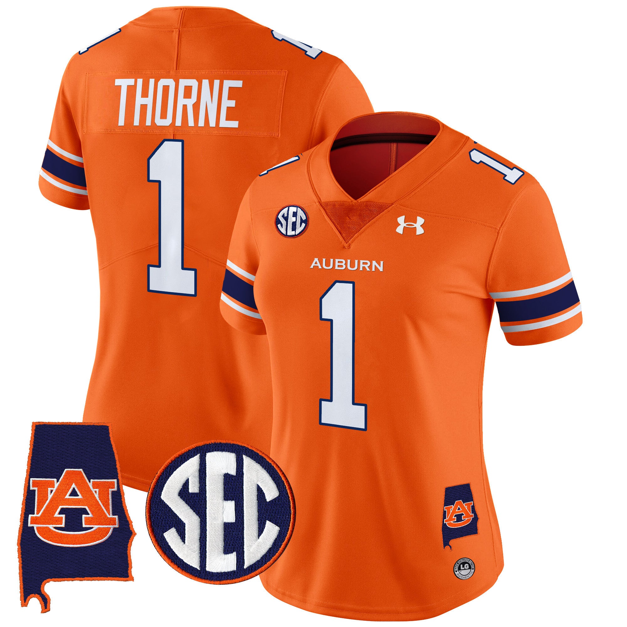 Women's Auburn Tigers 2024 Alabama Patch Vapor Limited Jersey - All Stitched - Orange, Payton Thorne