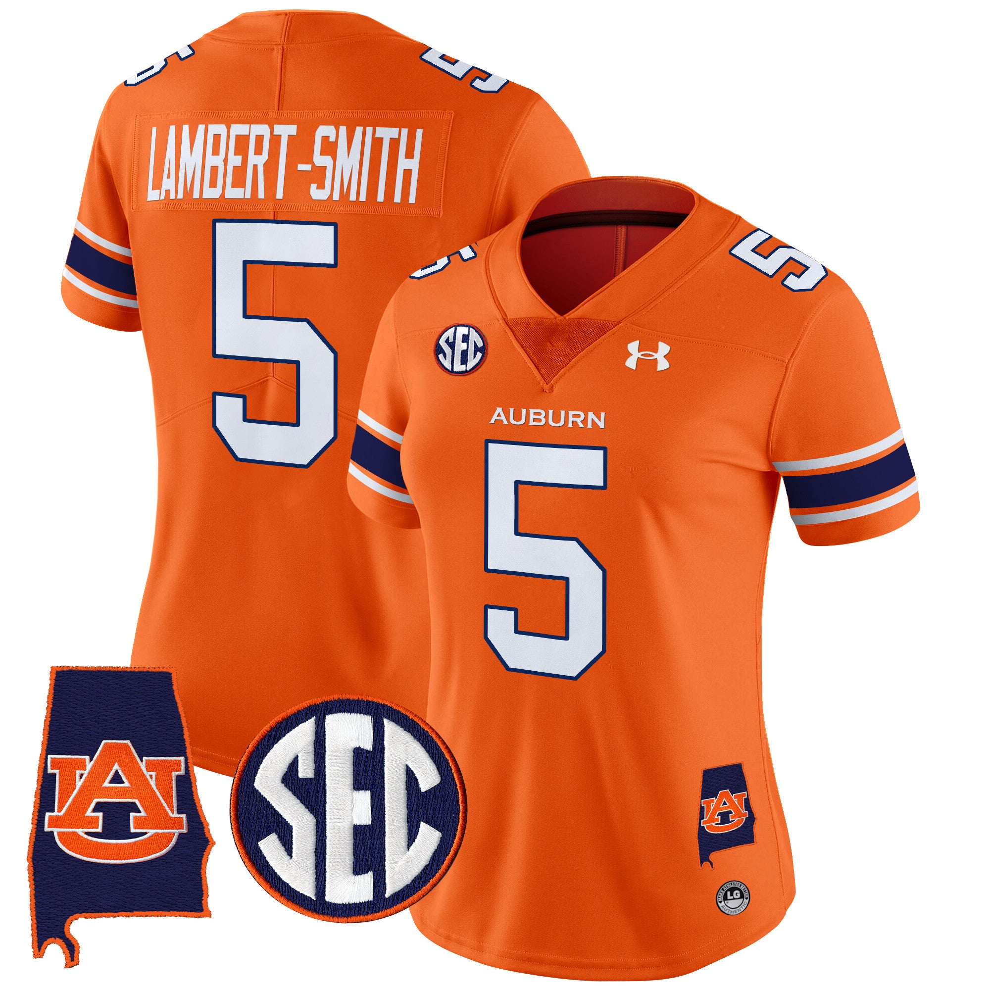 Women's Auburn Tigers 2024 Alabama Patch Vapor Limited Jersey - All Stitched - Orange, Lambert-Smith