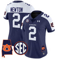 Women's Auburn Tigers 2024 Alabama Patch Vapor Limited Jersey - All Stitched - Navy Alternate, Cam Newton