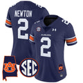 Women's Auburn Tigers 2024 Alabama Patch Vapor Limited Jersey - All Stitched - Navy, Cam Newton