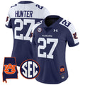 Women's Auburn Tigers 2024 Alabama Patch Vapor Limited Jersey - All Stitched - Navy Alternate, Jarquez Hunter