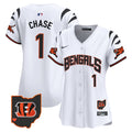 Women's Bengals Vapor Premier Limited Jersey - All Stitched - White, Ja'Marr Chase