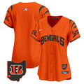 Women's Bengals Vapor Premier Limited Jersey - All Stitched - Orange, #1 Team