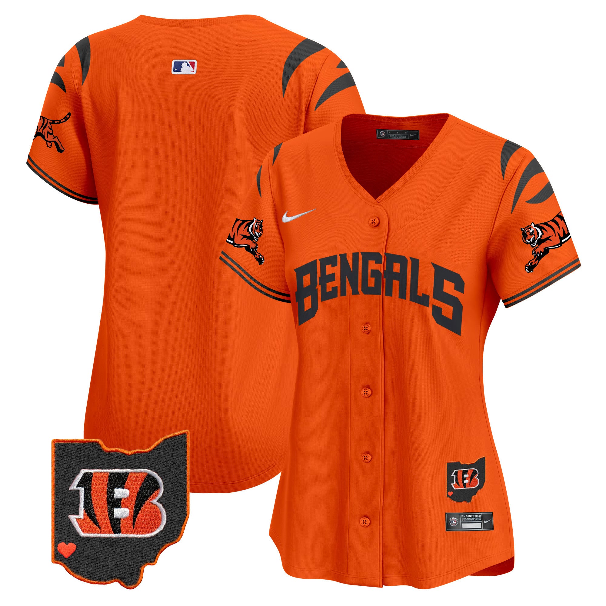 Women's Bengals Vapor Premier Limited Jersey - All Stitched - Orange, #1 Team
