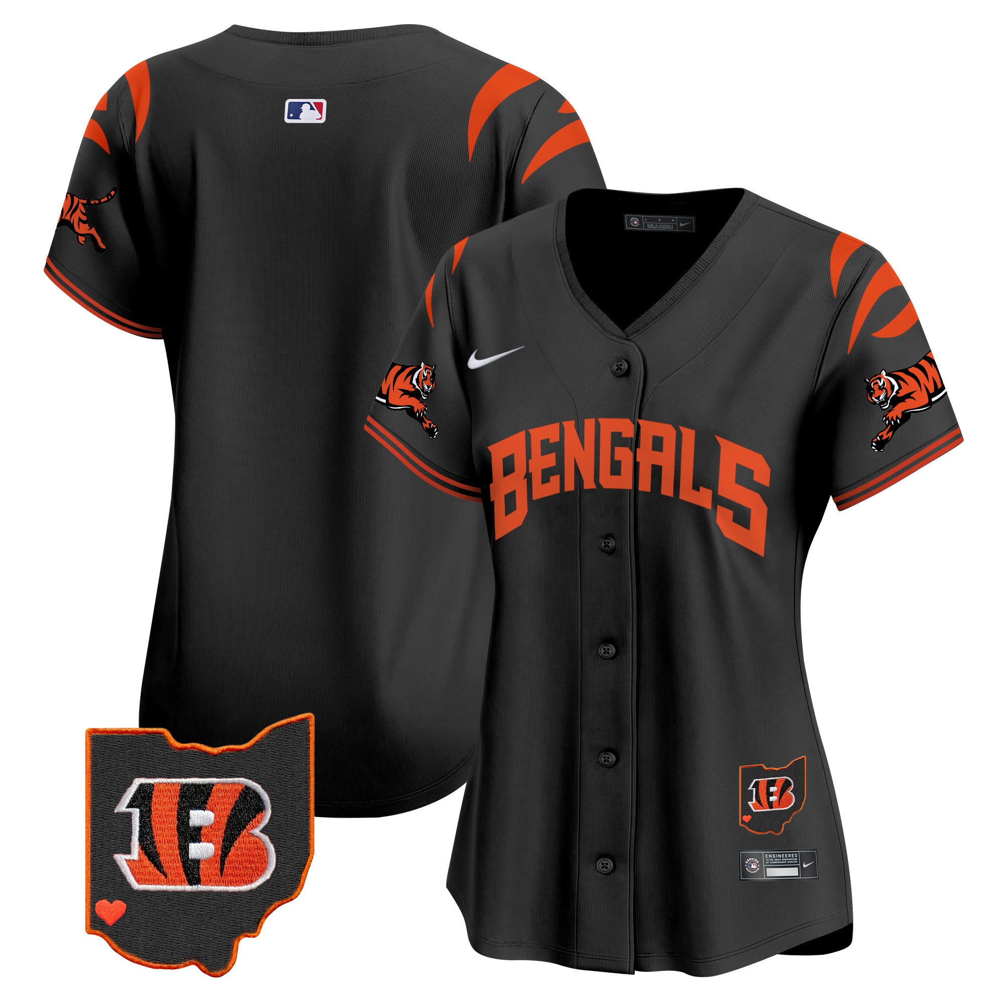 Women's Bengals Vapor Premier Limited Jersey - All Stitched - Black, #1 Team