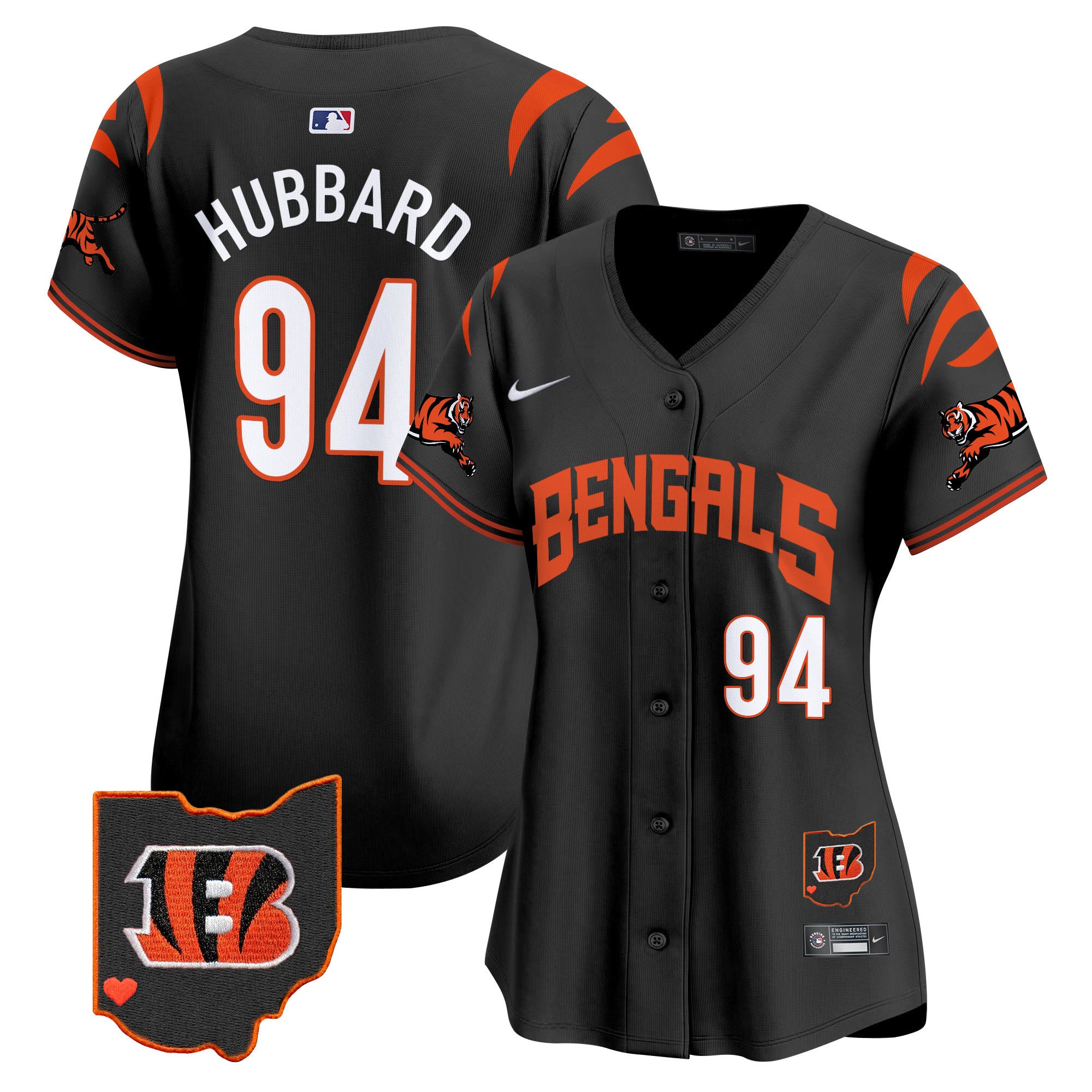Women's Bengals Vapor Premier Limited Jersey - All Stitched - Black, Sam Hubbard