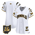 Women's Bengals Vapor Premier Limited Jersey - All Stitched - White Gold, #1 Team