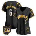 Women's Bengals Vapor Premier Limited Jersey - All Stitched - Black Gold, Jake Browning