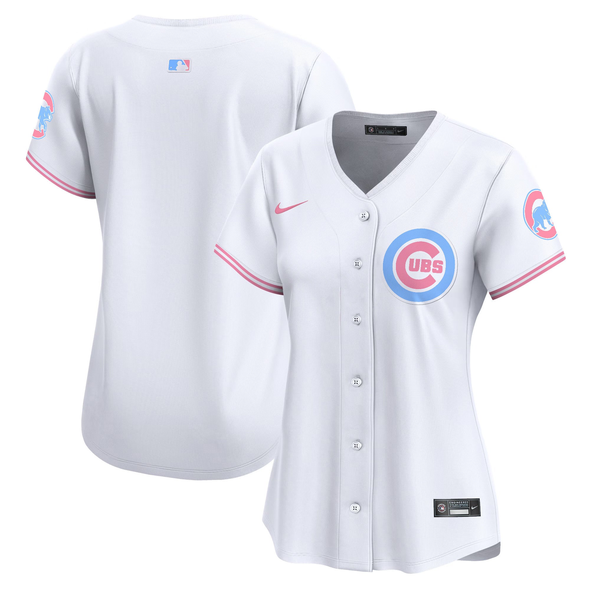 Women's Chicago Cubs Bubblegum Pink Vapor Premier Limited Jersey - All Stitched - White, Team