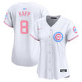 Women's Chicago Cubs Bubblegum Pink Vapor Premier Limited Jersey - All Stitched - White, Ian Happ