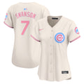 Women's Chicago Cubs Bubblegum Pink Vapor Premier Limited Jersey - All Stitched - Cream, Dansby Swanson