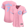 Women's Chicago Cubs Bubblegum Pink Vapor Premier Limited Jersey - All Stitched - Pink, Dansby Swanson
