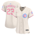 Women's Chicago Cubs Bubblegum Pink Vapor Premier Limited Jersey - All Stitched - Cream, Ryne Sandberg
