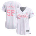 Women's Chiefs Bubblegum Pink Vapor Premier Limited Jersey - All Stitched - Pinstripe, Derrick Thomas