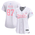 Women's Chiefs Bubblegum Pink Vapor Premier Limited Jersey - All Stitched - Pinstripe, Travis Kelce