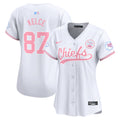 Women's Chiefs Bubblegum Pink Vapor Premier Limited Jersey - All Stitched - White, Travis Kelce