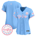 Women's Chiefs Taylor Swift Bubblegum Pink Vapor Premier Limited Jersey - All Stitched - Light Blue, Team