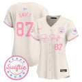 Women's Chiefs Taylor Swift Bubblegum Pink Vapor Premier Limited Jersey - All Stitched - Cream, Taylor Swift