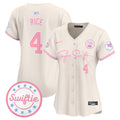 Women's Chiefs Taylor Swift Bubblegum Pink Vapor Premier Limited Jersey - All Stitched - Cream, Rashee Rice