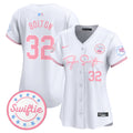 Women's Chiefs Taylor Swift Bubblegum Pink Vapor Premier Limited Jersey - All Stitched - White, Nick Bolton