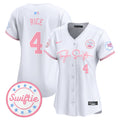 Women's Chiefs Taylor Swift Bubblegum Pink Vapor Premier Limited Jersey - All Stitched - White, Rashee Rice