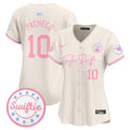 Women's Chiefs Taylor Swift Bubblegum Pink Vapor Premier Limited Jersey - All Stitched - Cream, Isiah Pacheco
